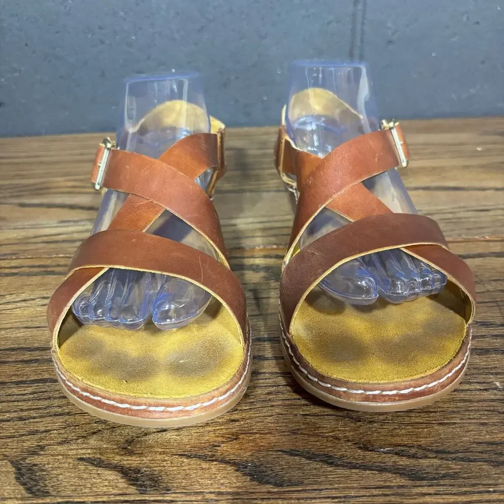 Chaco Wayfarer Brown Leather Sandals Strappy Comfort Slingback Women’s 9 - Picture 4 of 8
